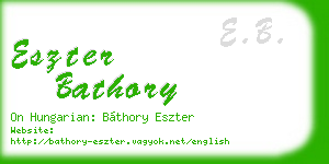 eszter bathory business card