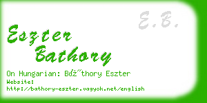 eszter bathory business card